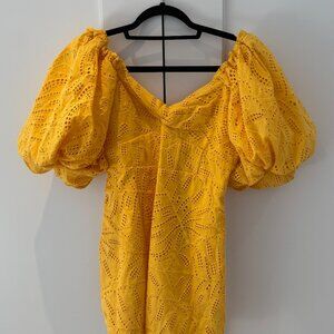 Monstera Eyelet Mini Dress